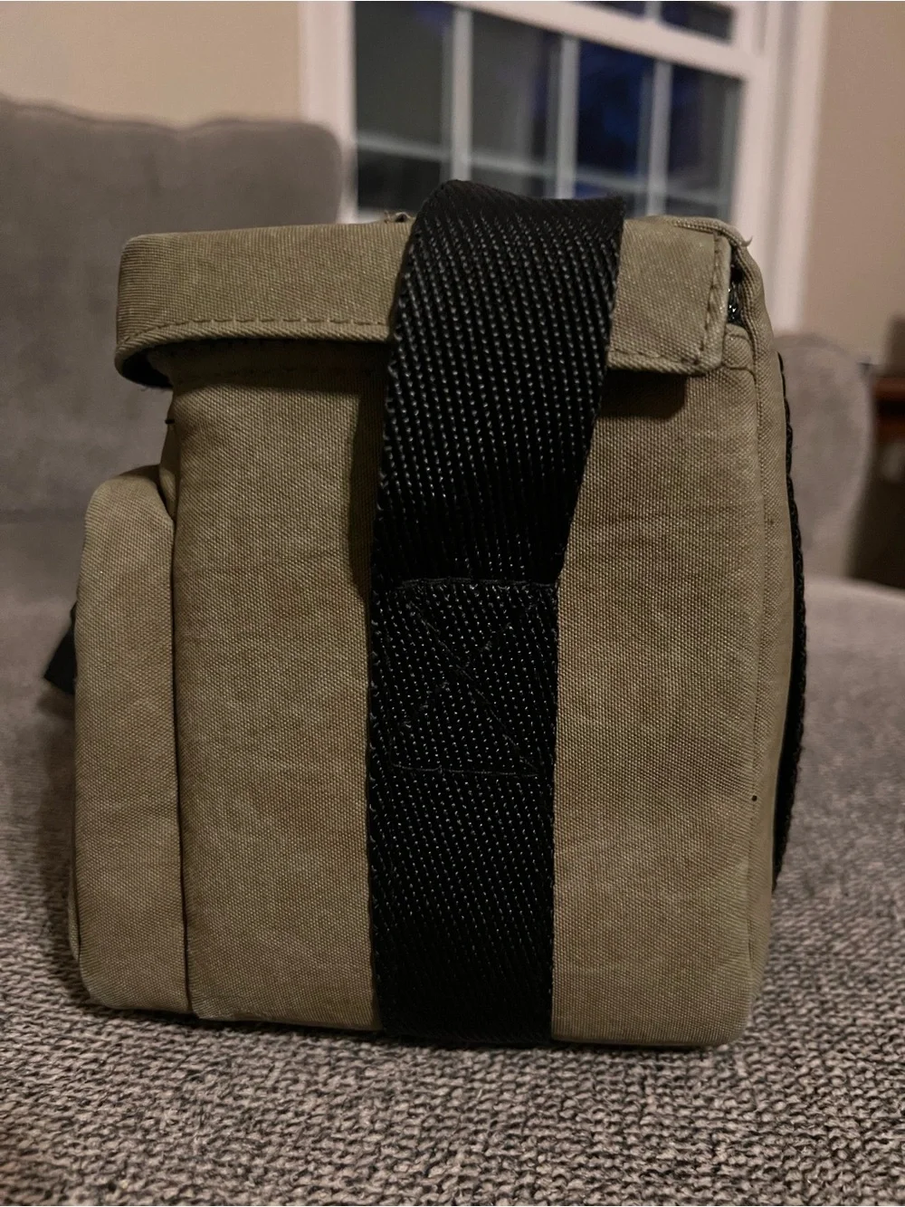 Samsonite Olive Green Messenger Camera Bag with Black Strap